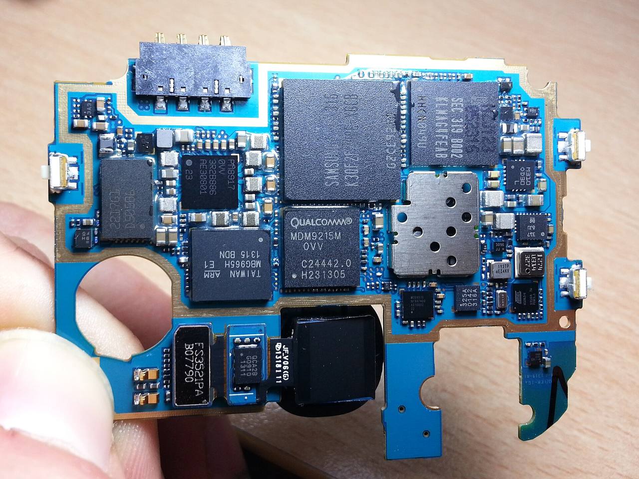 Placa base de un teléfono inteligente