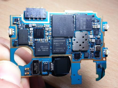 Placa base de un teléfono inteligente