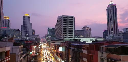 Perfil urbano de Bangkok